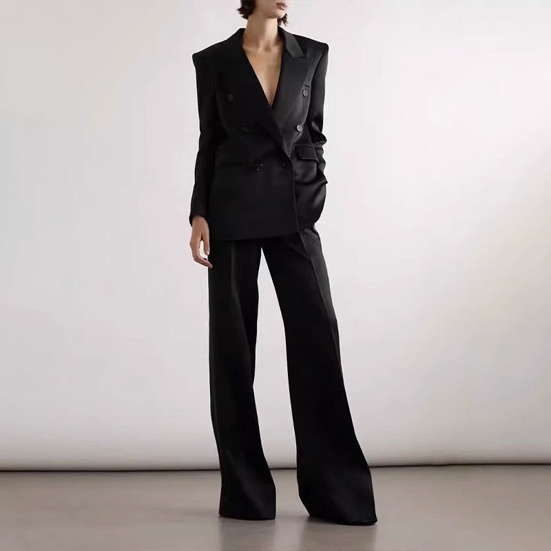 Damen Oversize Blazer Doppelter Knopf Norvielle