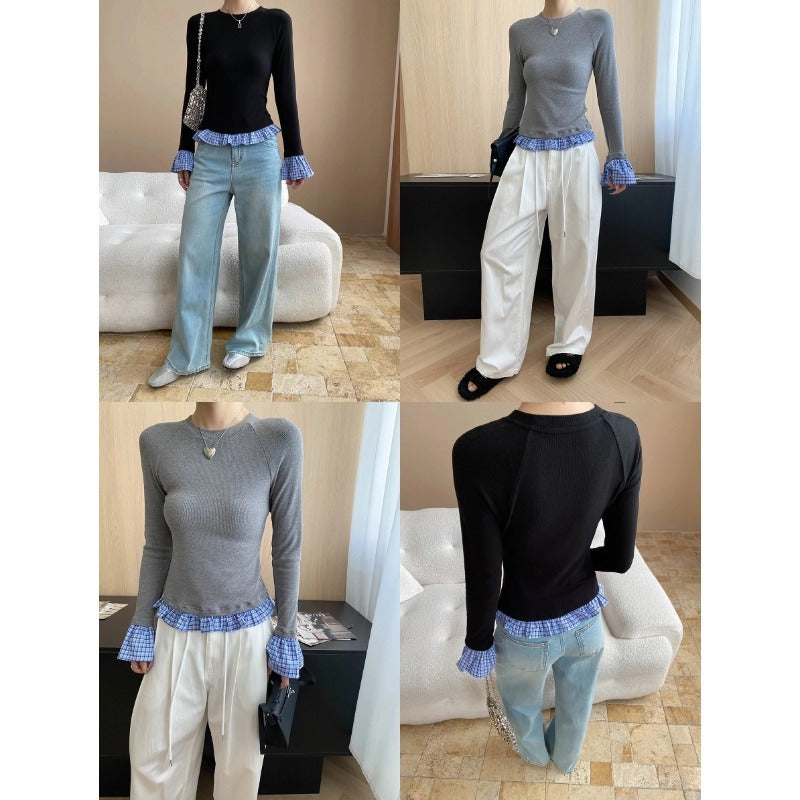 Damen Langarmshirt mit Röckchen Norvielle