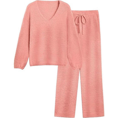 Damen Lounge-Set Weiches Strukturiertes Material Norvielle