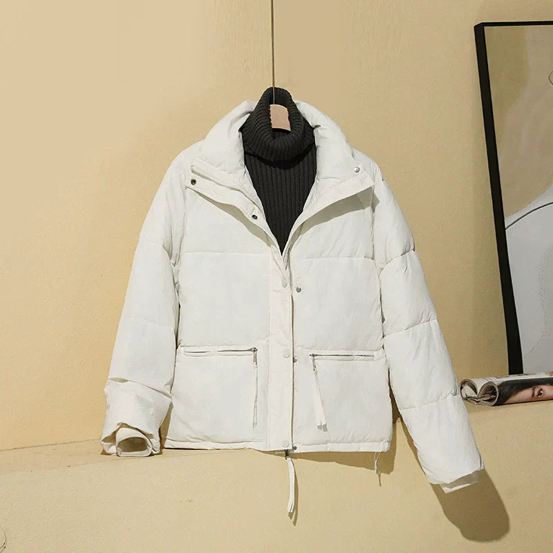 Damen Pufferjacke Gesteppt Isoliert Boxy Fit