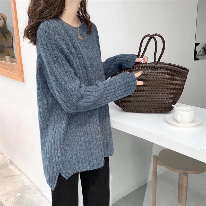 Damen Rippenstrickpullover Gemütlich Norvielle