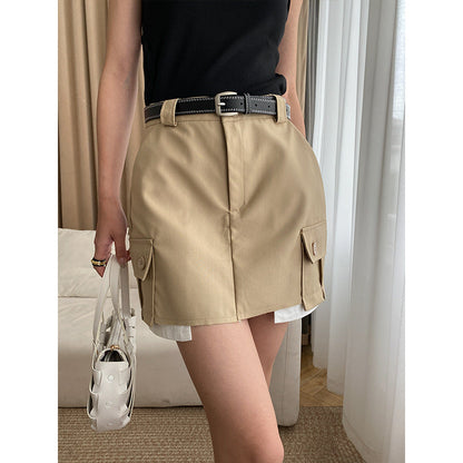 Damen Midirock Cargo Tailliert Schwarz Norvielle - Norvielle