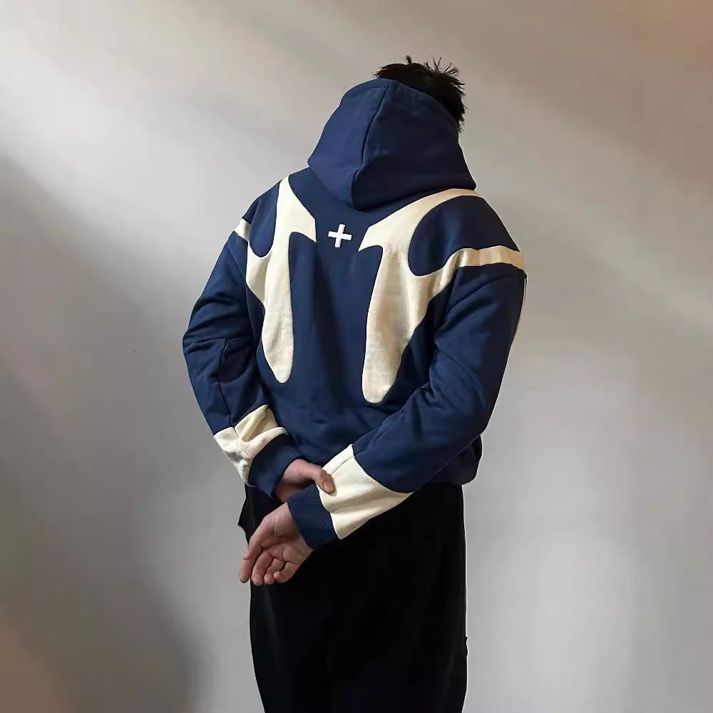 Damen Kapuzenpullover Lässig Kontrastfarben Modern Norvielle