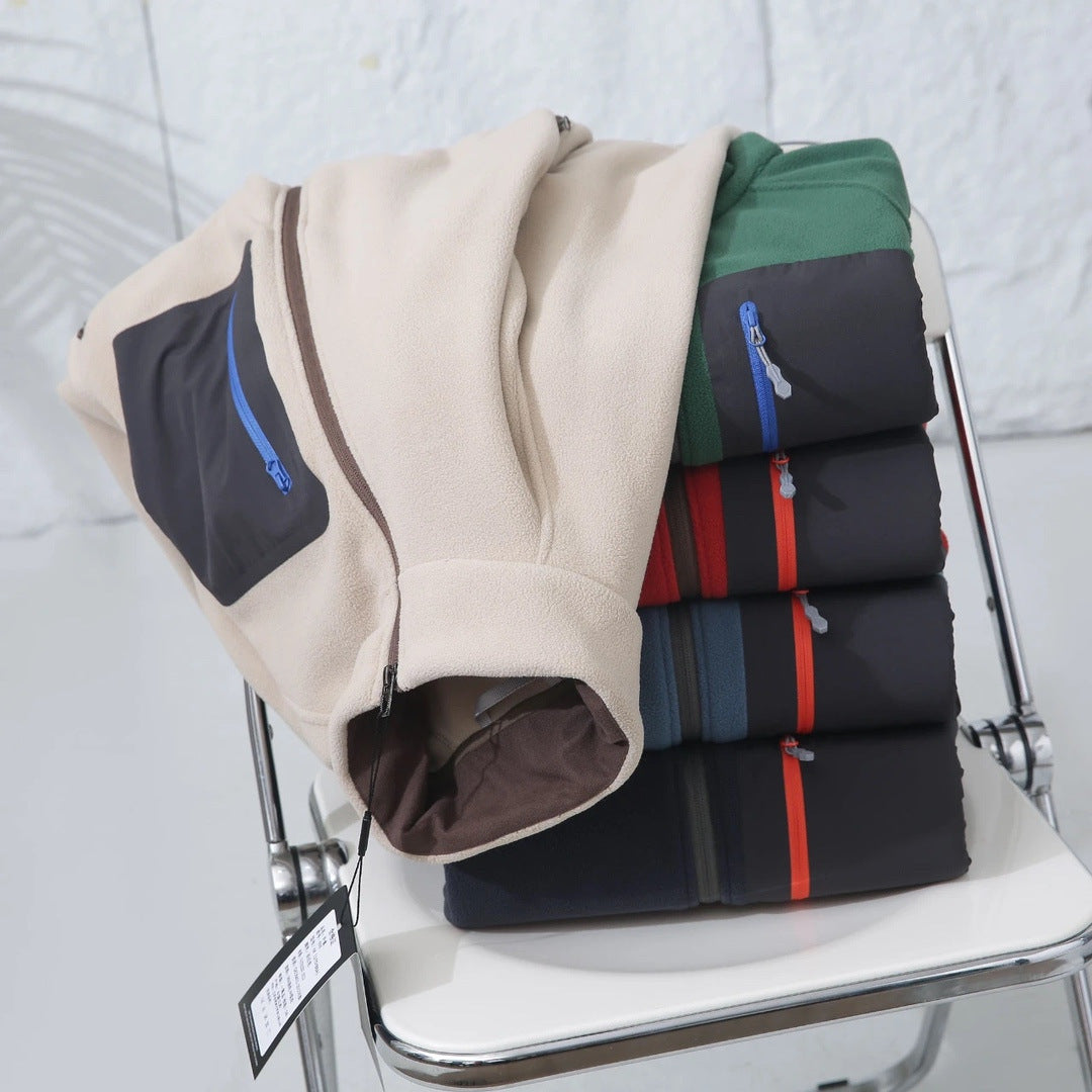 Damen Fleecejacke Norvielle Mit Taschen Hocher Kragen