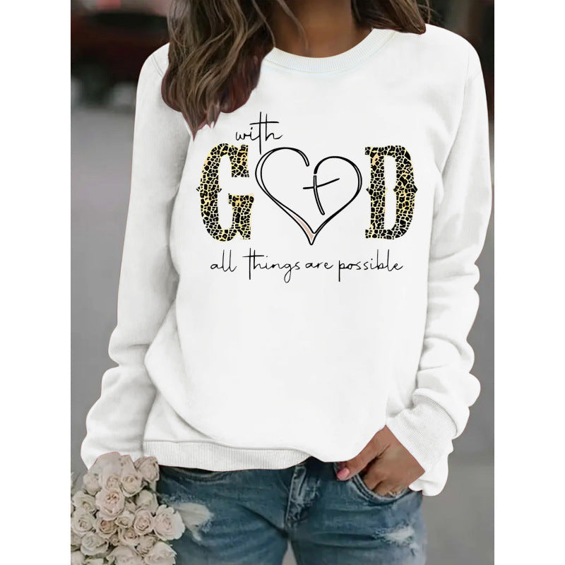 Damen Sweatshirt Kreatives Modedesign Motivierende Botschaft Grau