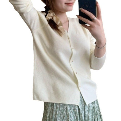 Damen Feinstrickjacke Knopfleiste Norvielle