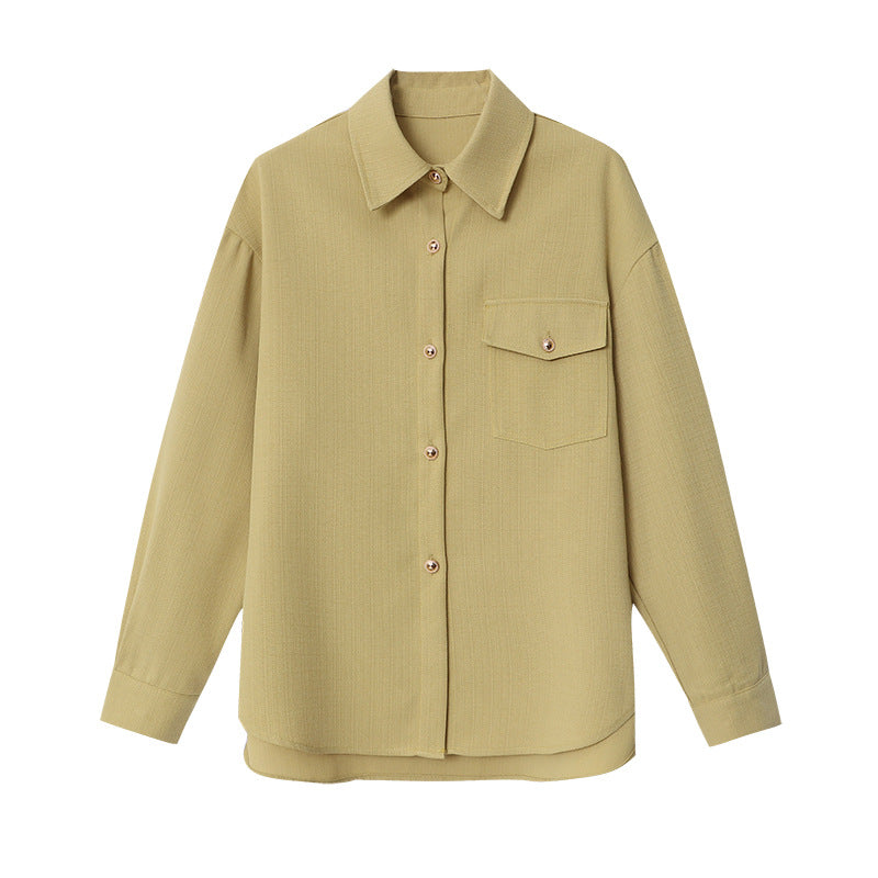 Damen Overshirtjacke Lässig Elegant Baumwolle