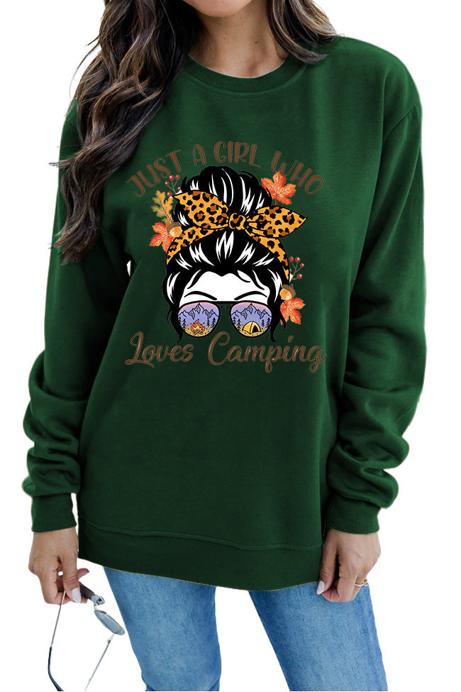 Damen Sweatshirt Campingmotiv Norvielle