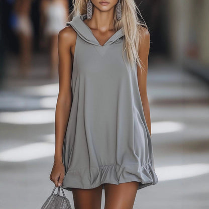 Damen Kapuzenkleid Norvielle
