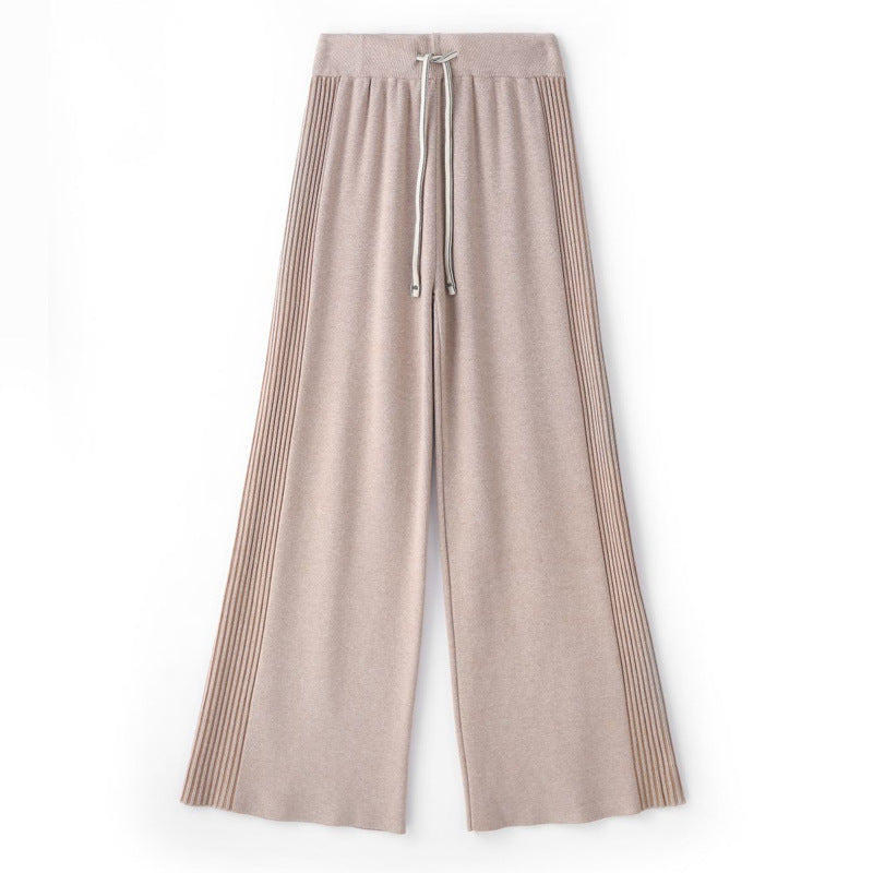 Damen Freizeithose Plissiert Elastischer Bund