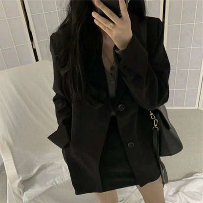 Damen Blazer Zwei-Knopf-Verschluss Weit Norvielle