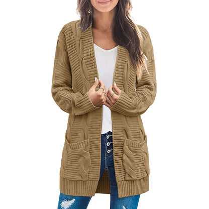 Damen Grobstrick-Cardigan mit Taschen und Struktur-Optik Norvielle