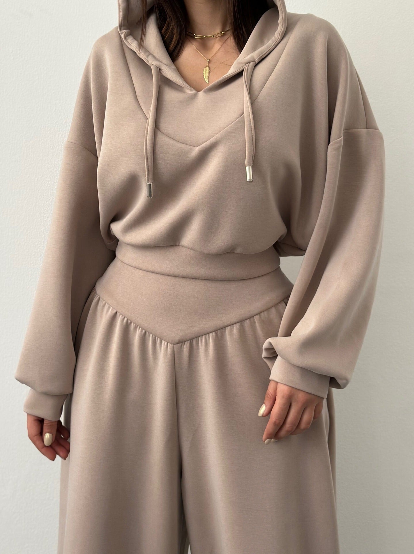Damen Hoodie Set Weites Zweiteiler Norvielle