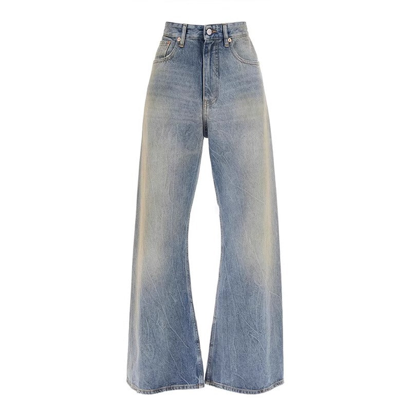 Damen Highwaist Jeans Weite Bein Norvielle