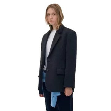 Damen Oversize Wollblazer Klassisch Norvielle