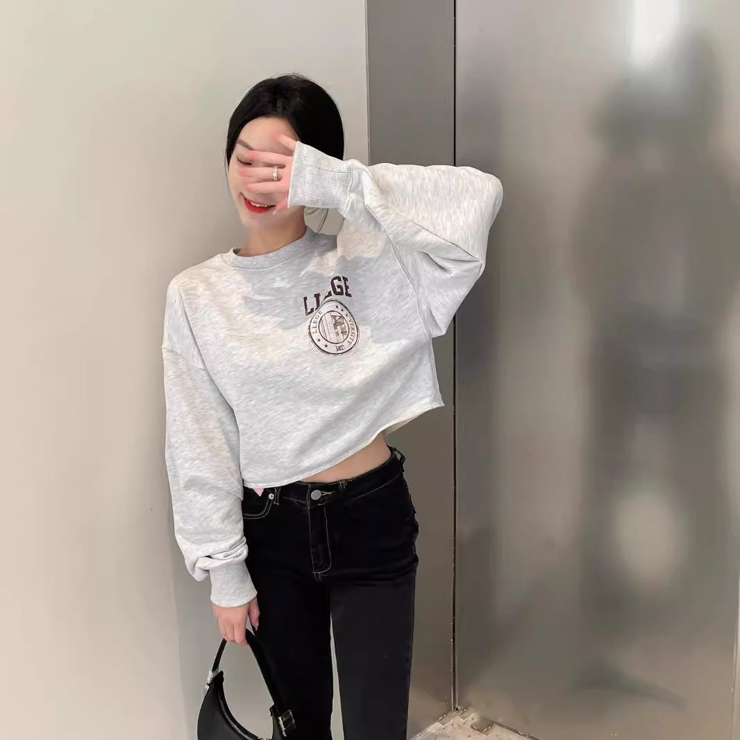 Damen Oversized Sweatshirt Kurz Norvielle