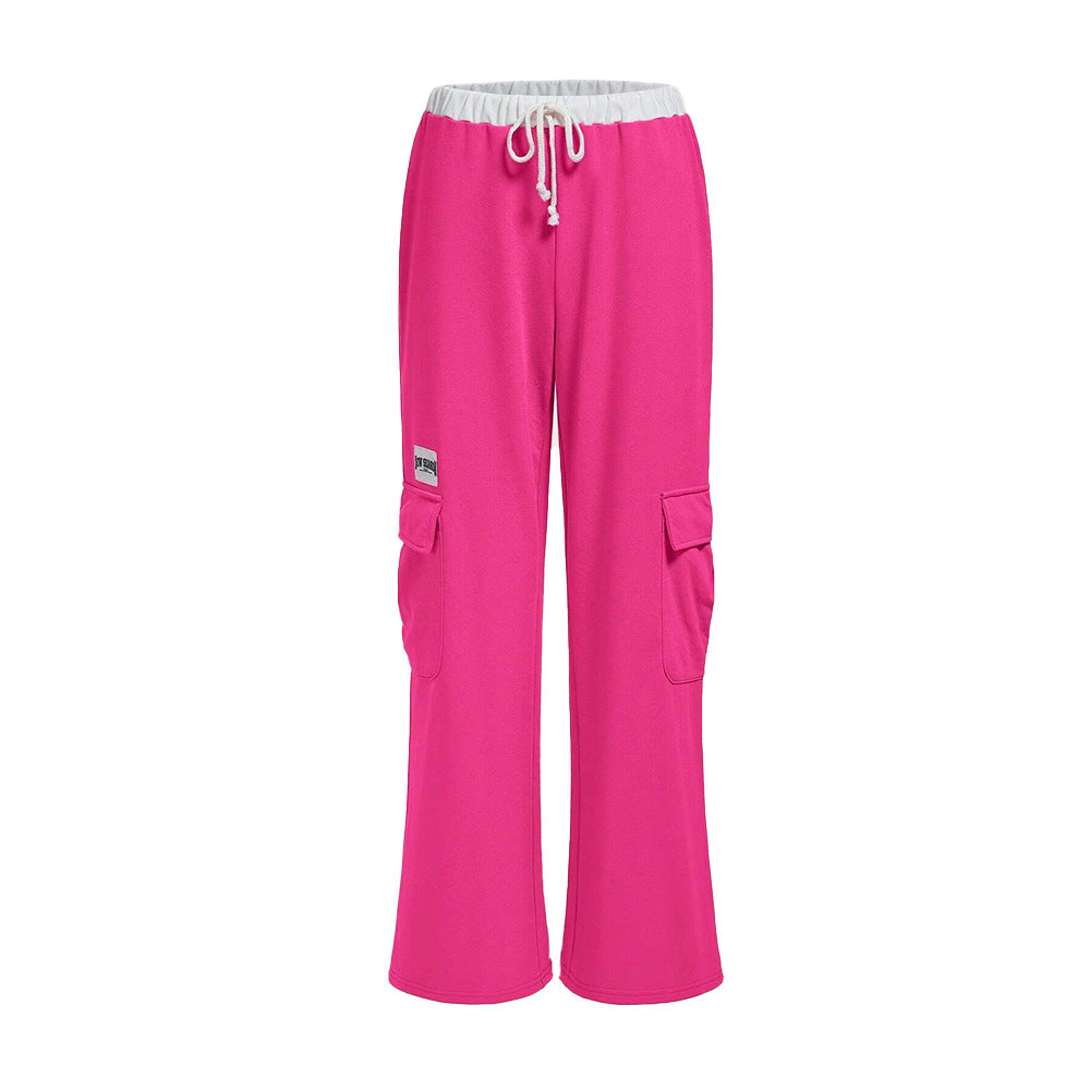 Damen Cargo-Hose Weites Bein Elastischer Bund Norvielle