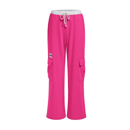 Damen Cargo-Hose Weites Bein Elastischer Bund Norvielle