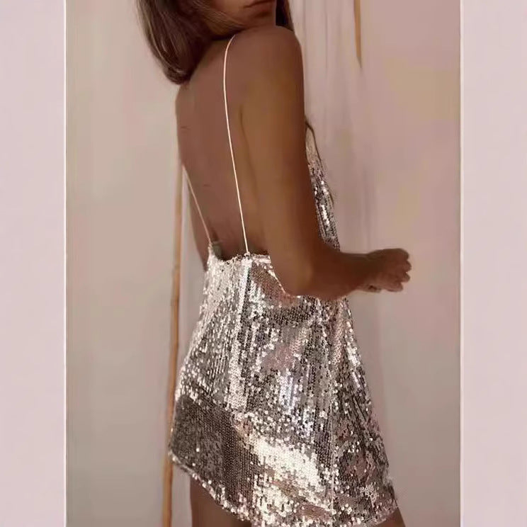 Damen Abendkleid Glitzernd Norvielle