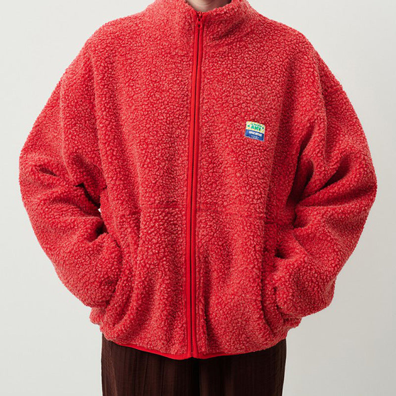 Damen Fleecejacke Flauschig Hochkragen Seitentaschen Norvielle - Norvielle