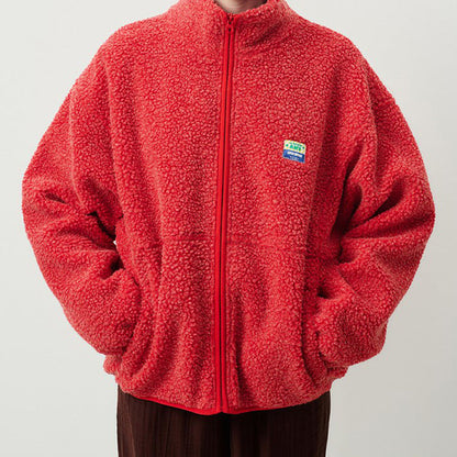 Damen Fleecejacke Flauschig Hochkragen Seitentaschen Norvielle - Norvielle