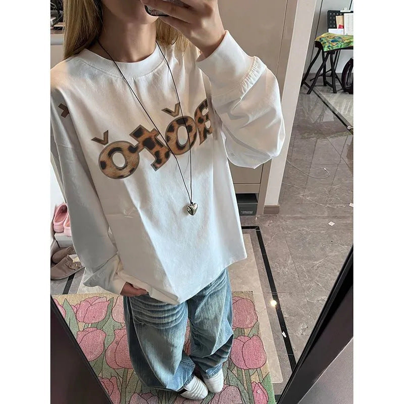 Damen Langarmshirt Grafikdesign Norvielle