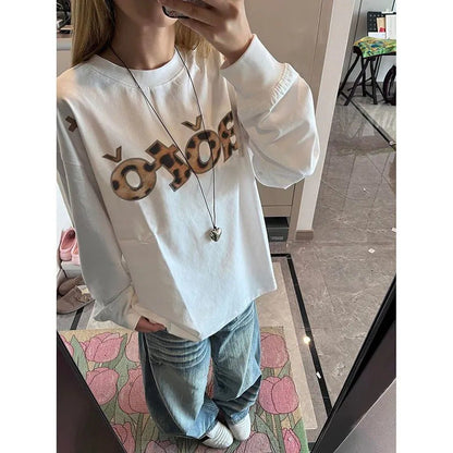 Damen Langarmshirt Grafikdesign Norvielle