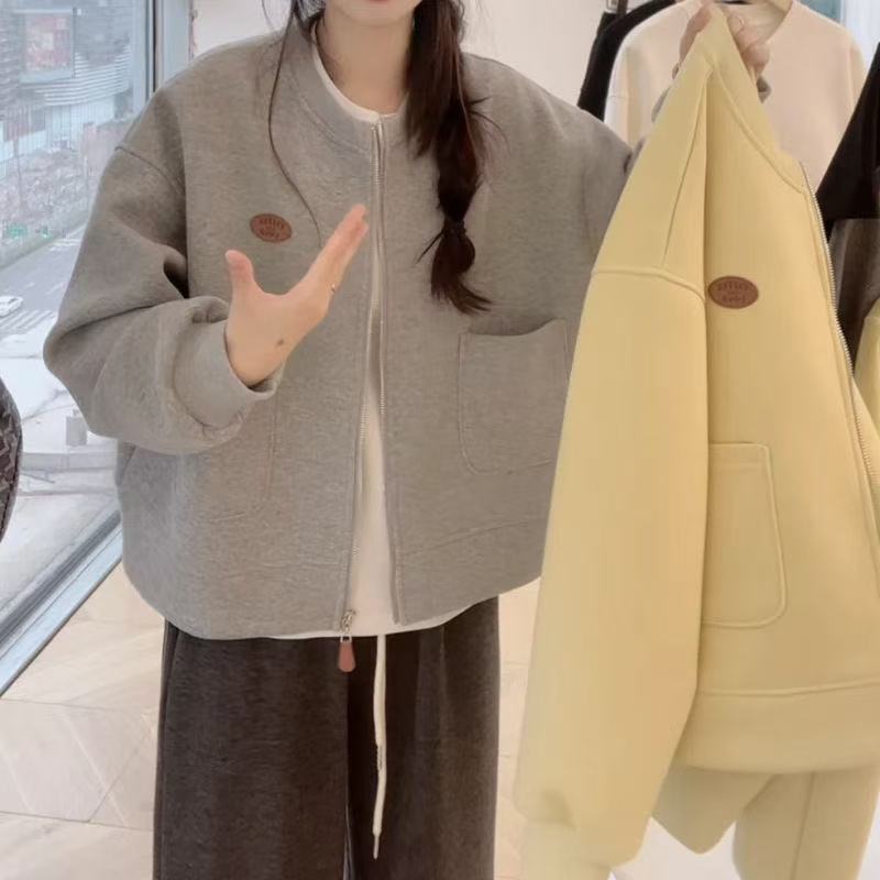 Damen Oversized Sweatjacke Praktische Taschen Modisch Norvielle