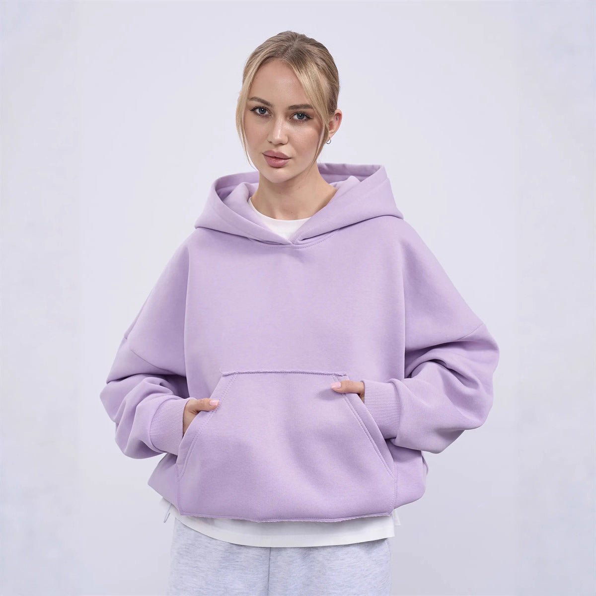 Damen Oversized Kapuzenpullover Lässiger Schnitt Mit Seitentaschen