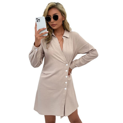 Damen Hemdblusenkleid Lässiger Schnitt Norvielle