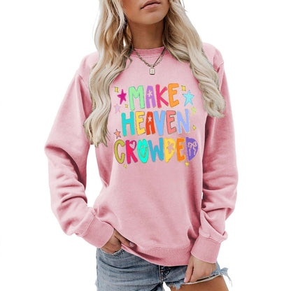 Damen Sweatshirt Bunt Motiv Verspielt Norvielle