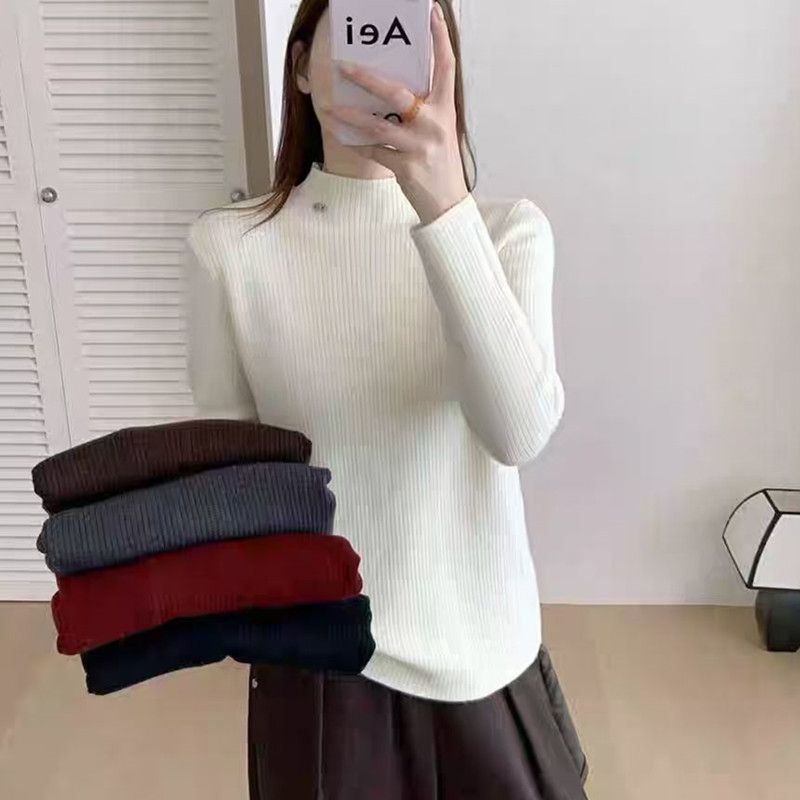 Damen Rippenpullover Stehkragen Norvielle - Norvielle