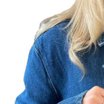Damen Jeansjacke Dekorative Schleifen Praktische Taschen