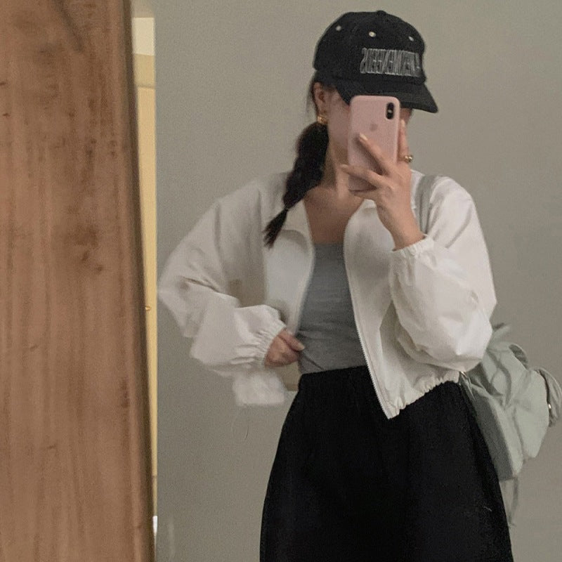 Damen Leichte Cropped Übergangsjacke - Norvielle