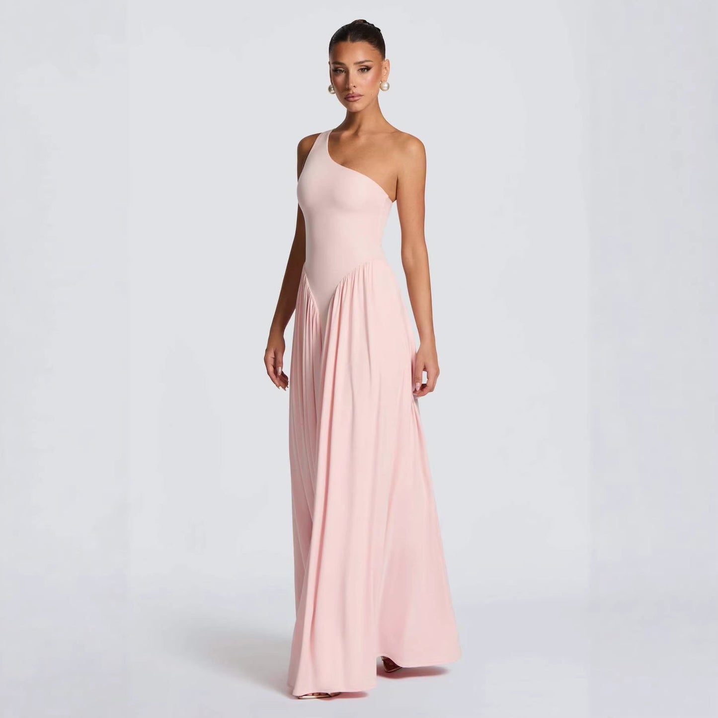 Damen Asymmetrisches Maxikleid Fließender Rock Norvielle