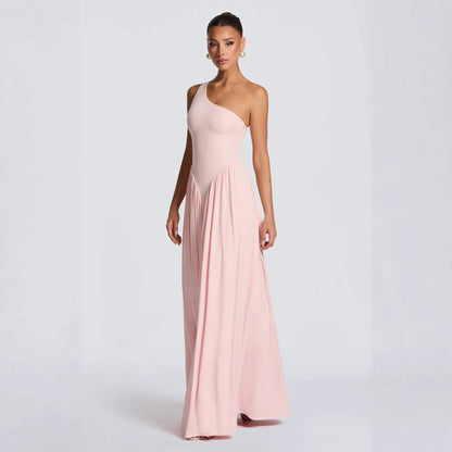 Damen Asymmetrisches Maxikleid Fließender Rock Norvielle