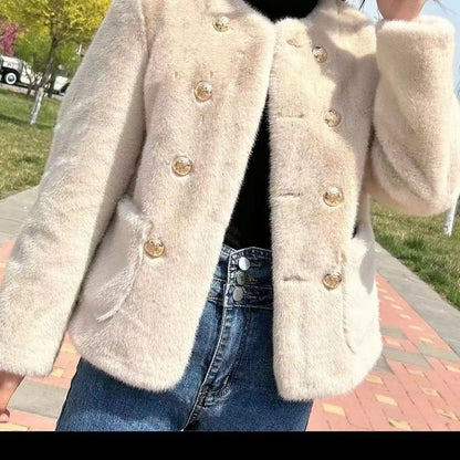 Damen Softjacke mit Knöpfen Elegant Norvielle