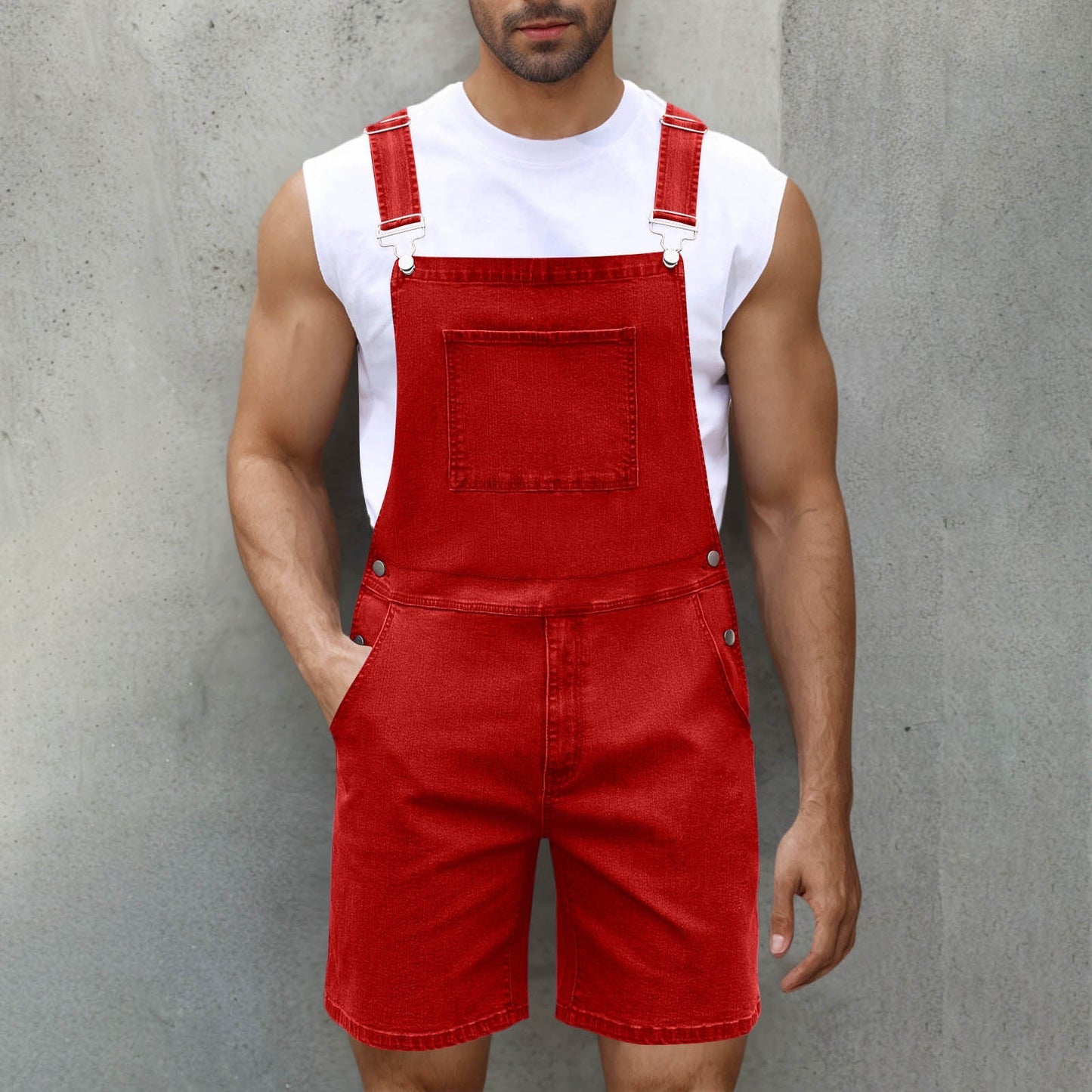 Herren Denim-Latzhose Lässig