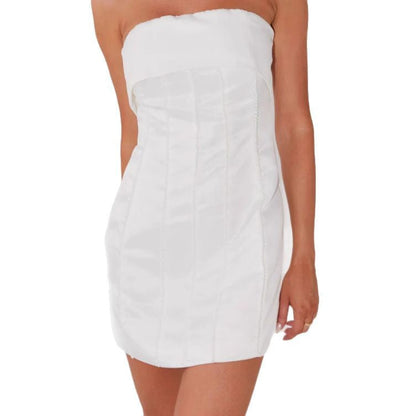Damen Cocktailkleid Schulterfrei Elegant Tailliert Norvielle