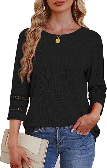 Damen Longsleeve-Oberteil Spitzen-Details Norvielle