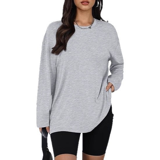 Damen Longsleeve T-Shirt mit Seitenschlitzen Norvielle