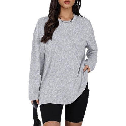Damen Longsleeve T-Shirt mit Seitenschlitzen Norvielle