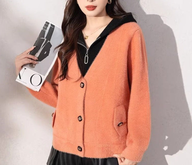 Damen Strickjacke Edle Knöpfe Norvielle