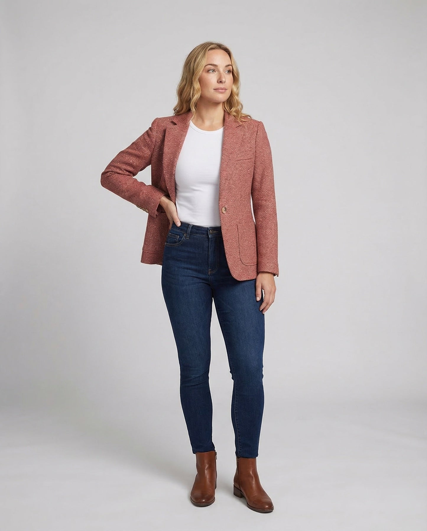 Damen Blazer Langärmelig Elegant