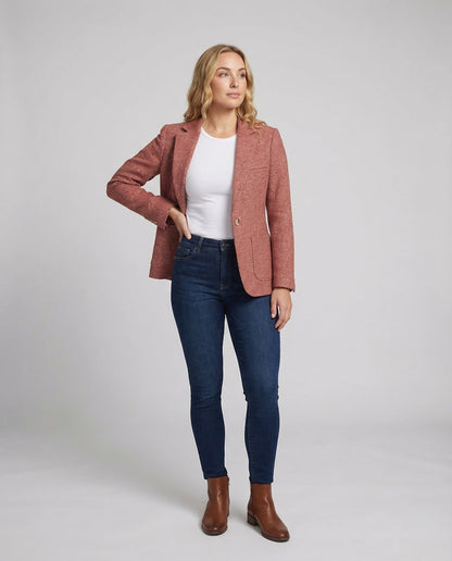 Damen Blazer Langärmelig Elegant