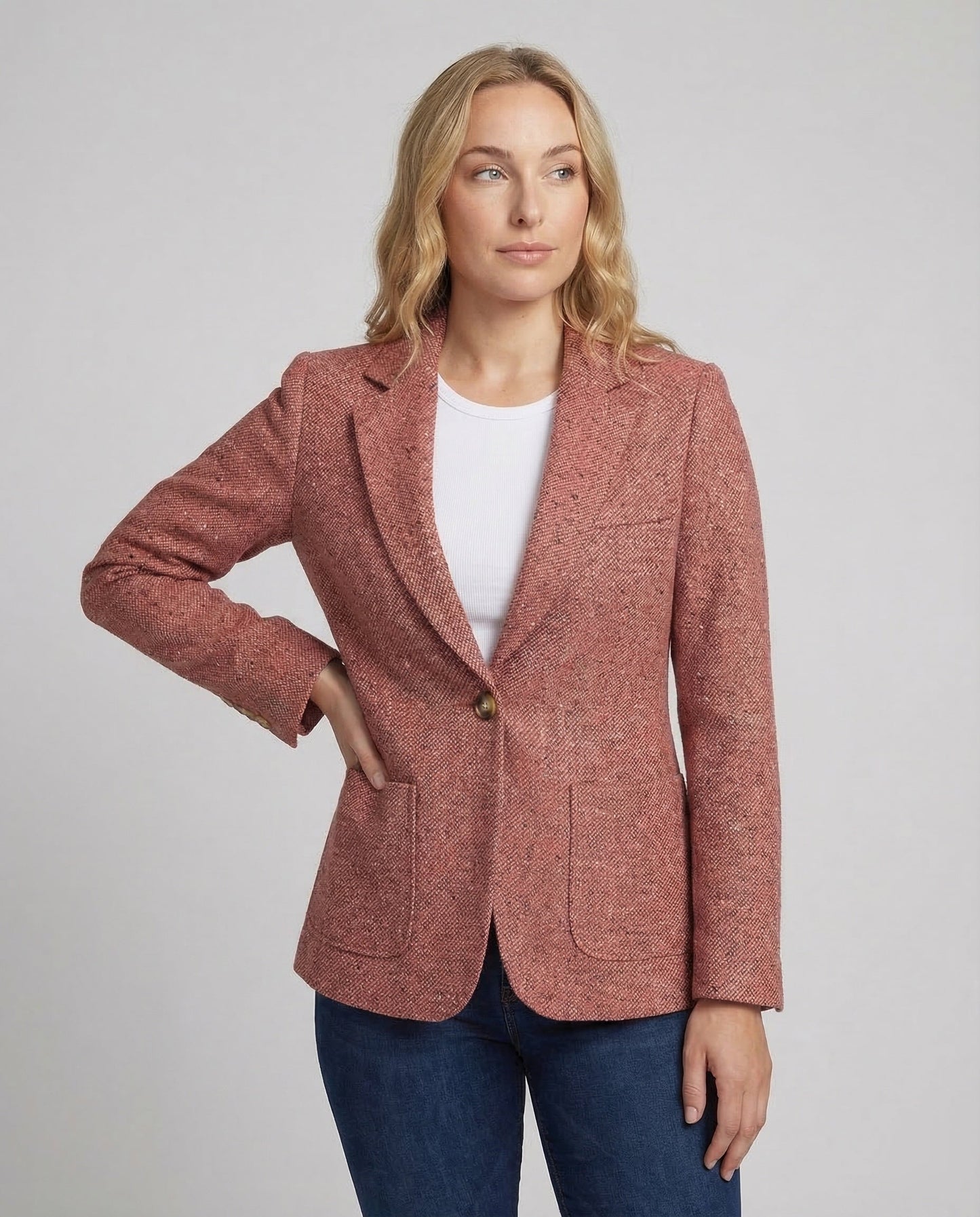 Damen Blazer Langärmelig Elegant