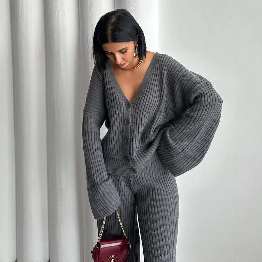 Damen Strickpullover Weite Ärmel