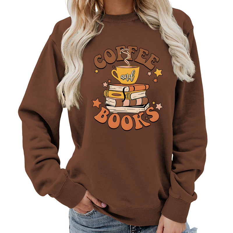 Damen Sweatshirt Kaffeebuch-Design Norvielle