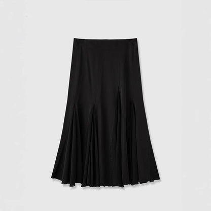 Damen Maxirock Fließend Elegante Falten Norvielle