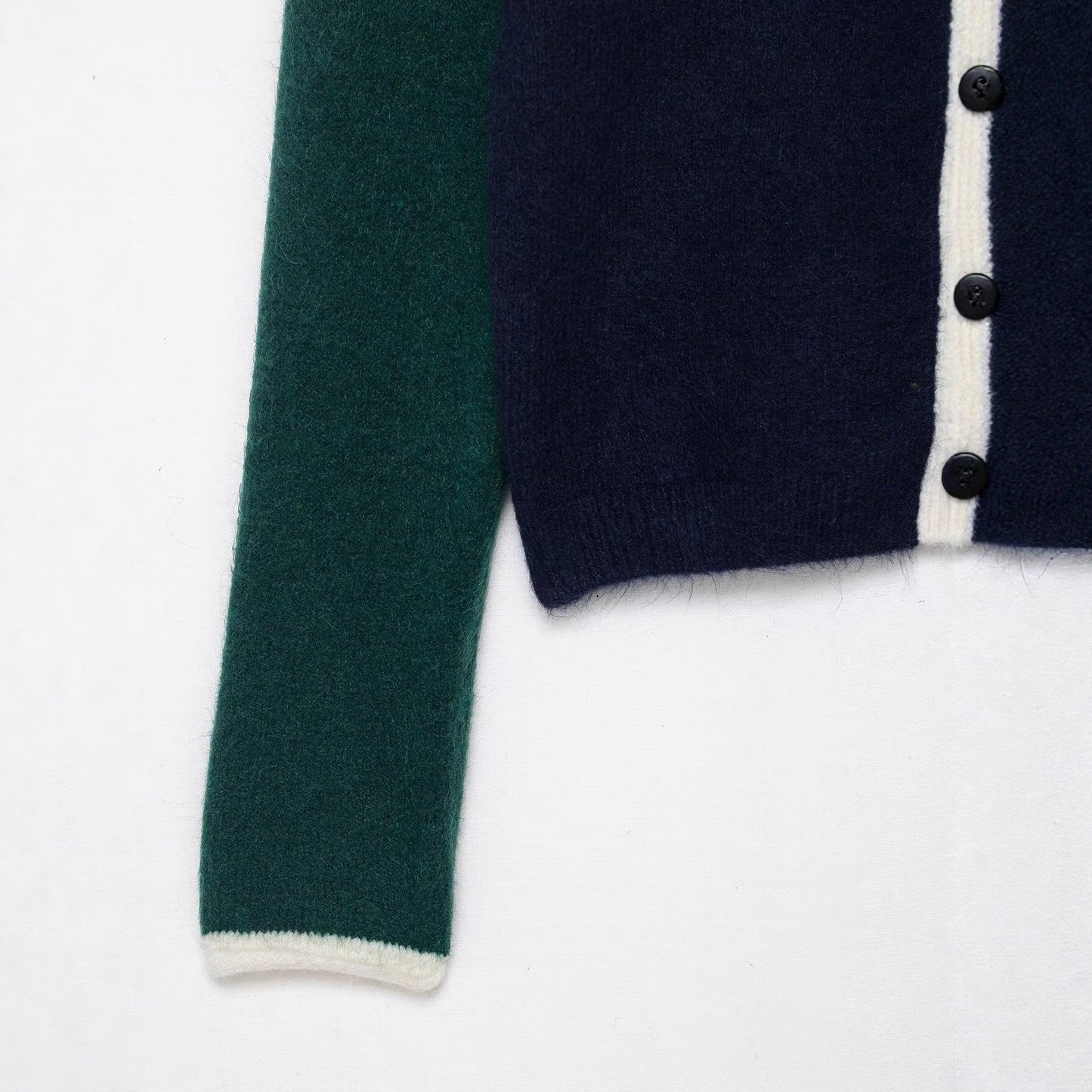 Damen Strickjacke Kontrastärmel Norvielle